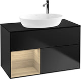 Villeroy & Boch Finion Waschbeckenunterschrank G892G 1000 mm Glossy White Lacquer mit Beleuchtung