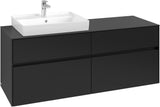 Villeroy & Boch Waschbeckenunterschrank Collaro C085 Volcano Black 1400 mm