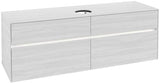Villeroy & Boch Collaro Waschtischunterschrank 1600 mm mit LED-Beleuchtung und 4 Auszügen in Soft Grey
