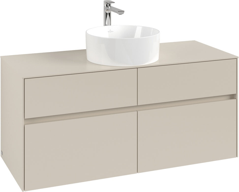 Villeroy & Boch Waschbeckenunterschrank Collaro C041 1200 mm Cashmere Grey mit 4 Auszügen