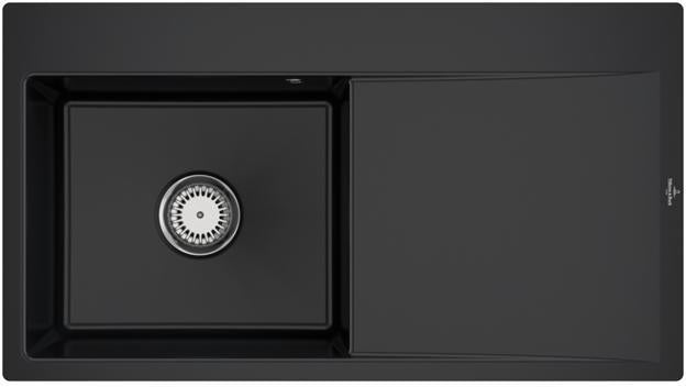 Villeroy & Boch Subway Style 50 Flat Einbauspüle 880x490mm Ebony CeramicPlus