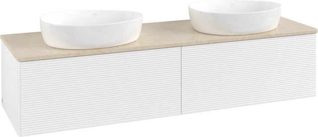 Villeroy & Boch Waschtischunterschrank Antao 1600 mm White Matt Lacquer – 2 Auszüge, Push-to-Open