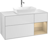 Villeroy & Boch Waschtischunterschrank Finion G831G 1200 mm Glossy White Lacquer mit Beleuchtung