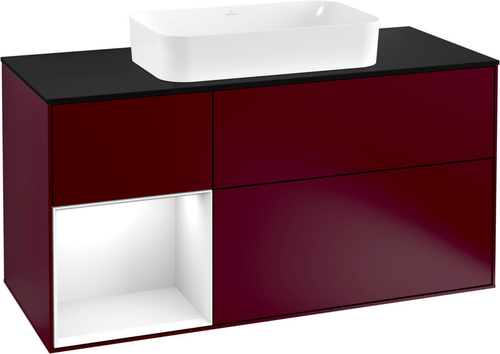 Villeroy & Boch Finion Waschtischunterschrank 1200 mm Glossy White Lacquer mit LED-Beleuchtung