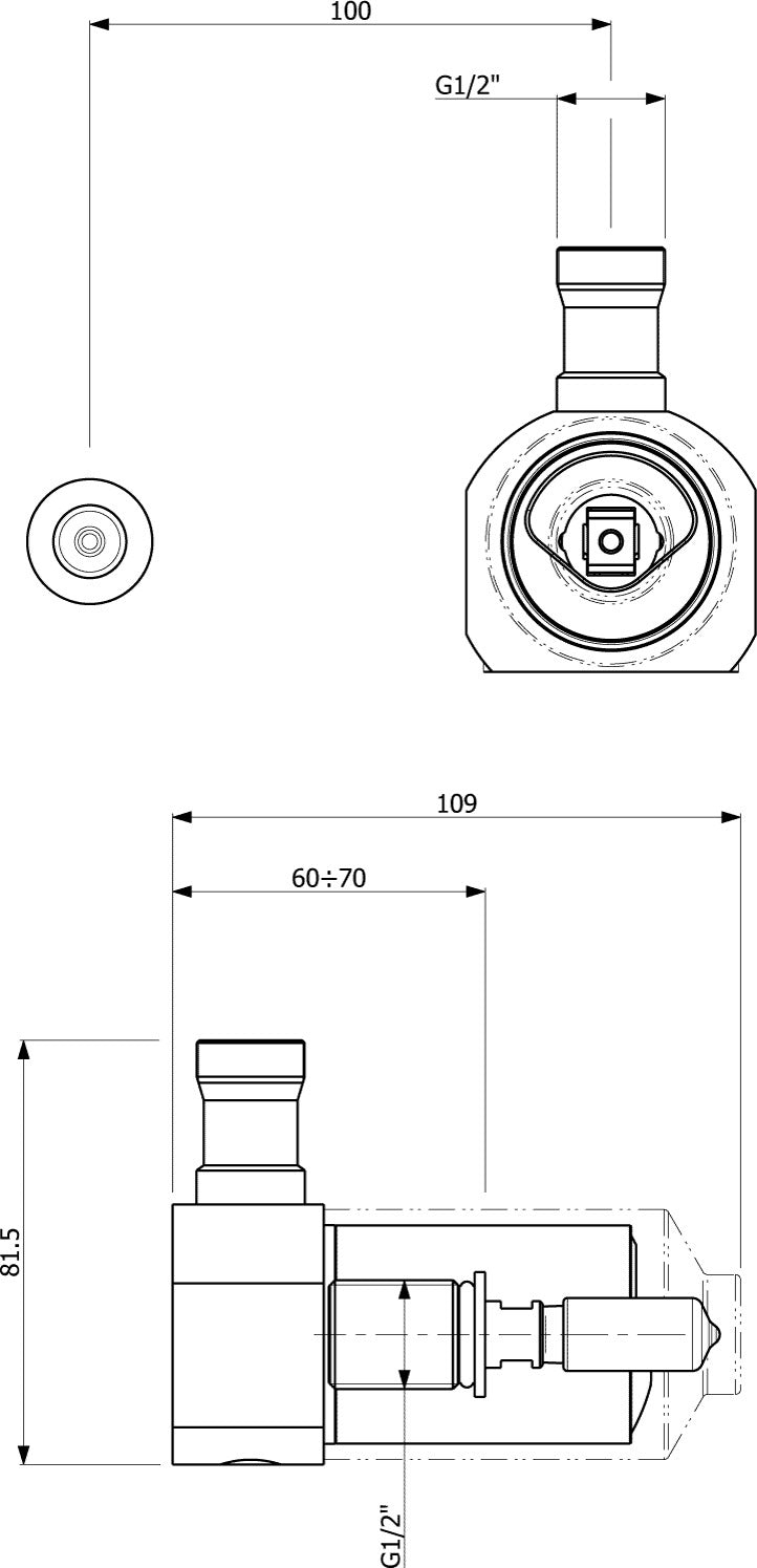 Villeroy & Boch Loop & Friends Universal-Einbaukörper für Unterputz-Einhebelarmatur, 100 x 100 x 49 mm, Chrom