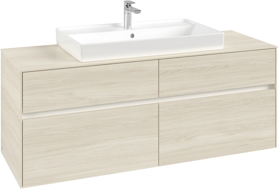 Villeroy & Boch Waschtischunterschrank Collaro C088 B0 1400 mm White Oak mit Beleuchtung & SoftClosing