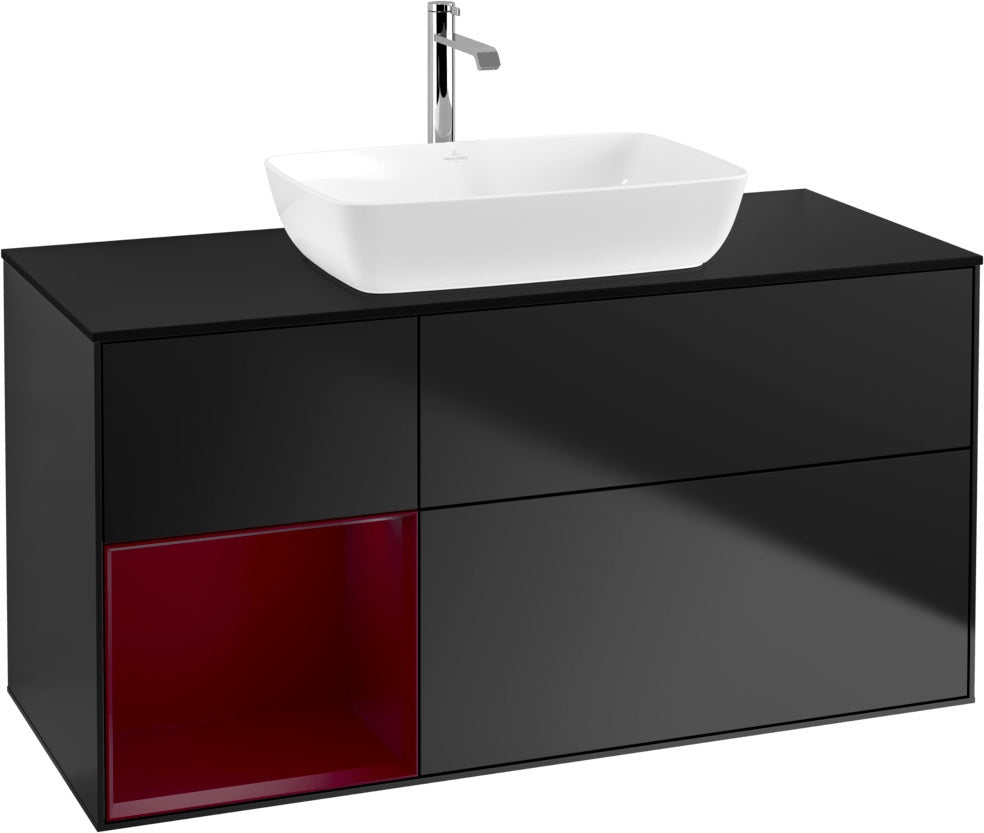 Villeroy & Boch Finion Waschtischunterschrank 1200 mm Glossy White Lacquer mit Beleuchtung