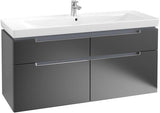 Villeroy & Boch Subway 2.0 Waschbeckenunterschrank 1287 mm Glossy White mit 4 Auszügen
