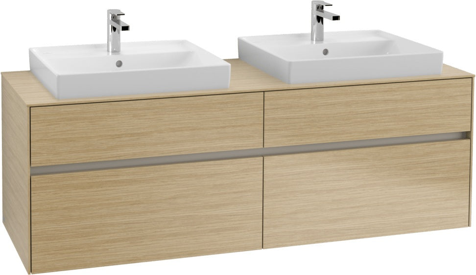 Villeroy & Boch Waschtischunterschrank Collaro C024 Nordic Oak 1600 mm mit 4 Auszügen