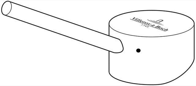 Villeroy & Boch Armaturengriff Zubehör 925180 Edelstahl massiv 52x105x33 mm