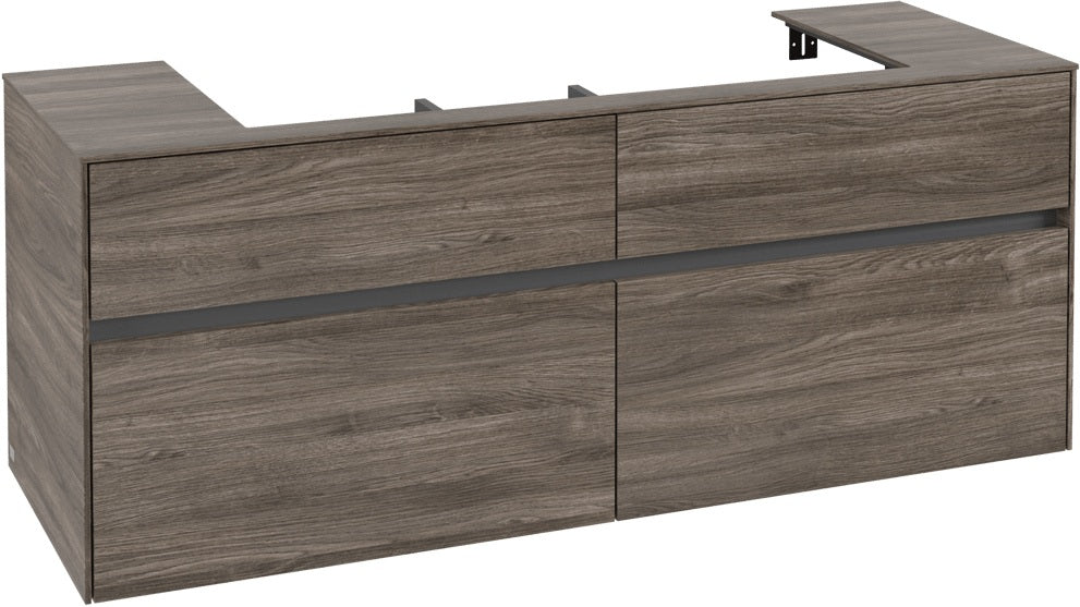 Villeroy & Boch Waschtischunterschrank Collaro C09200 1400 mm Stone Oak mit 4 Auszügen