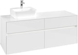 Villeroy & Boch Waschbeckenunterschrank Collaro C101B0 1400 mm Glossy White mit Beleuchtung