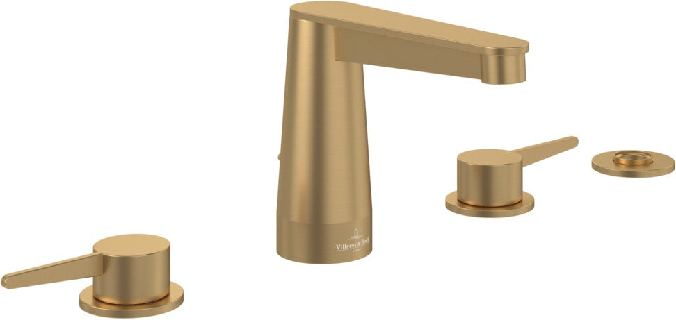 Villeroy & Boch Conum 4-Loch-Wannenrandarmatur TVT12700200 – Rund, Chrom, mit Handbrause
