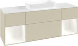 Villeroy & Boch Finion Waschtischunterschrank 1600 mm Glossy White Lacquer mit Beleuchtung