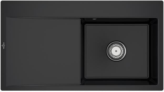 Villeroy & Boch Subway Style 50 Flat Einbauspüle 880x490mm Ebony CeramicPlus