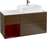 Villeroy & Boch Waschtischunterschrank Finion G141G 1200 mm Glossy White mit LED-Beleuchtung
