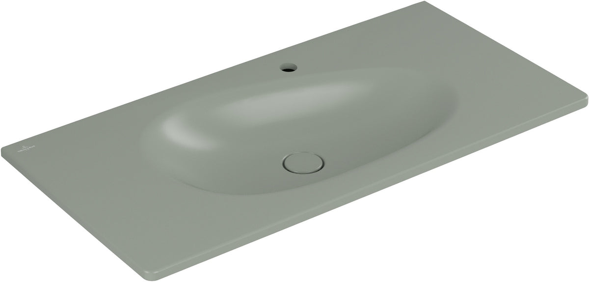 Villeroy & Boch Antao Schrankwaschtisch 800 mm Almond CeramicPlus – Wandmontage, TitanCeram, ohne Überlauf