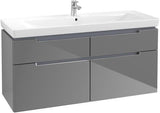 Villeroy & Boch Subway 2.0 Waschbeckenunterschrank 1287 mm Glossy White mit 4 Auszügen