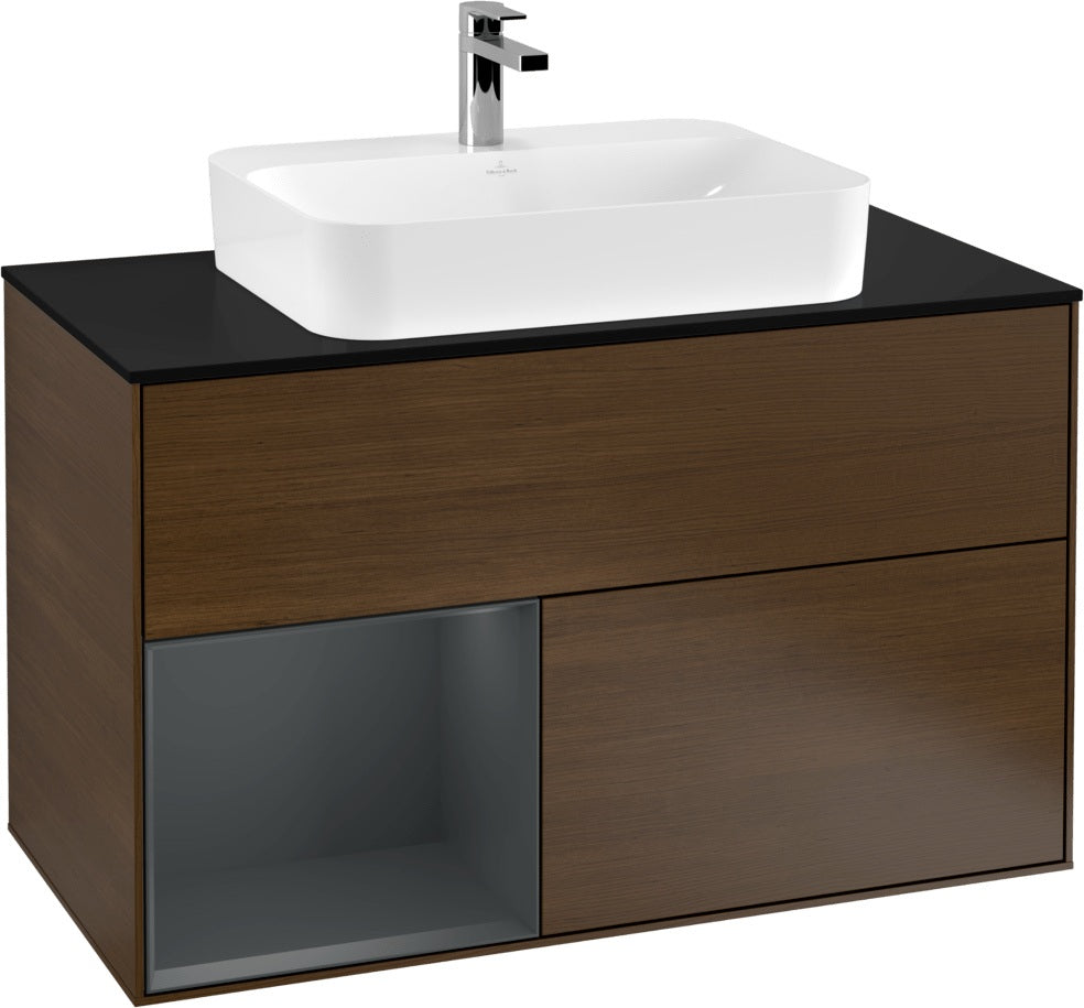 Villeroy & Boch Finion Waschtischunterschrank 1000 mm Glossy White Lacquer mit LED-Beleuchtung