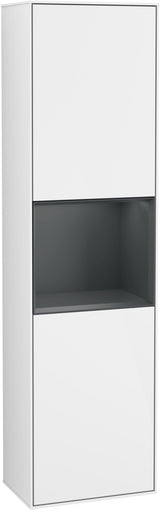Villeroy & Boch Hochschrank Finion F460GF – 418 mm, Glossy White Lacquer, mit Beleuchtung & SoftClosing