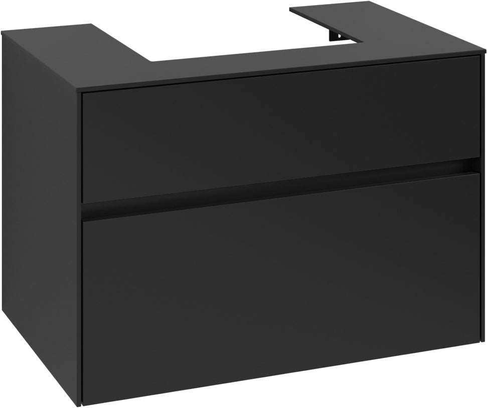 Villeroy & Boch Waschbeckenunterschrank Collaro C069 B0 800x548x500mm Eckig Volcano Black
