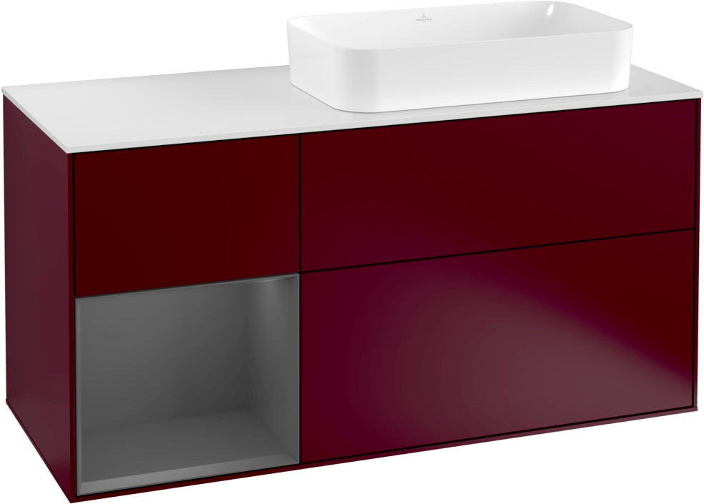 Villeroy & Boch Waschtischunterschrank Finion F271G 1200 mm Glossy White Lacquer mit Beleuchtung
