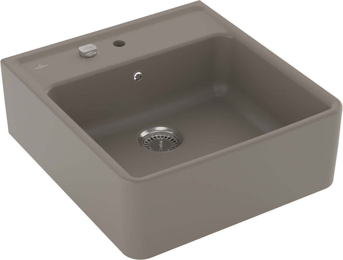 Villeroy & Boch Spülstein Einzelbecken 632062 – Rechteck Ivory CeramicPlus 595x630mm
