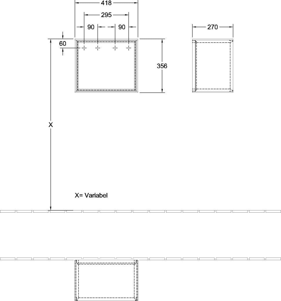 Villeroy & Boch Finion Regalmodul FD1 418 mm wandhängend hochglänzend weiß