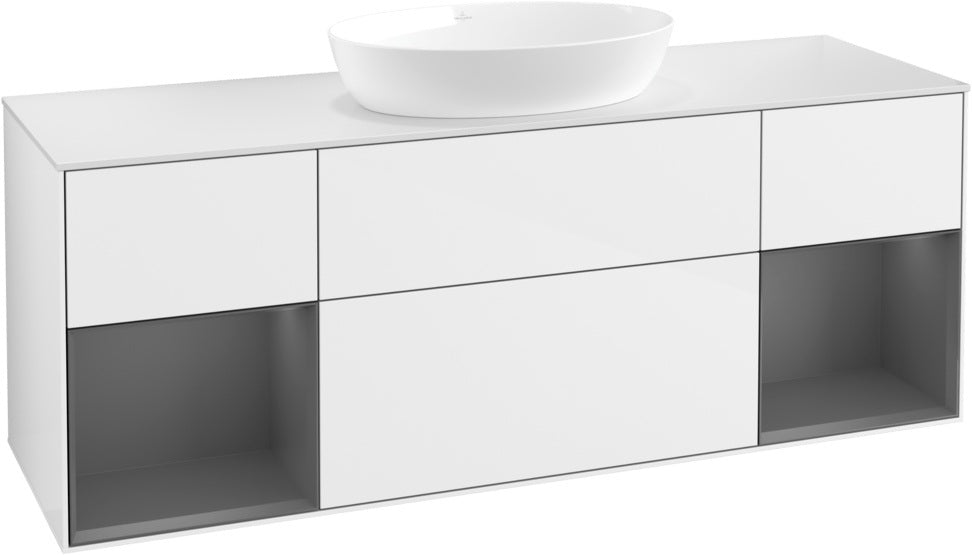 Villeroy & Boch Finion Waschtischunterschrank GD01GF 1600 mm Glossy White Lacquer mit Beleuchtung