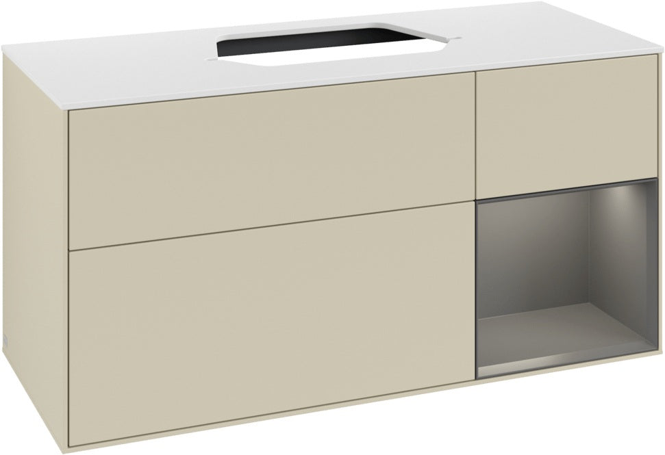 Villeroy & Boch Waschtischunterschrank Finion F421G 1200 mm Glossy White Lacquer