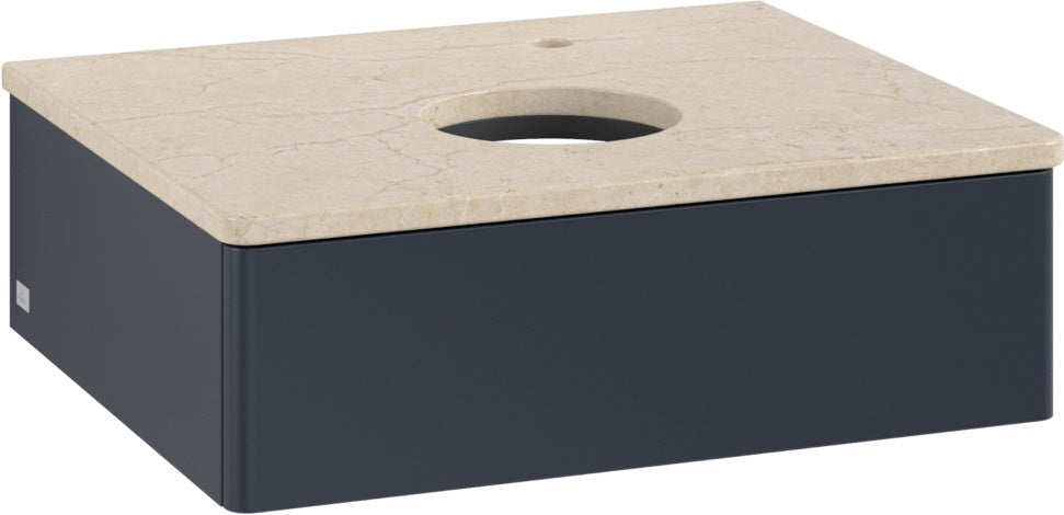 Villeroy & Boch Waschtischunterschrank Antao 600 mm, 1 Auszug, SoftClosing, Beleuchtung, Anthrazit Matt