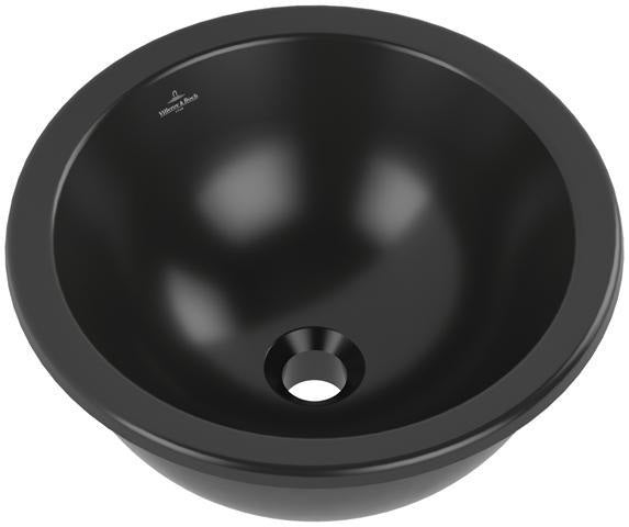 Villeroy & Boch Loop & Friends Unterbauwaschbecken 330 mm rund TitanCeram Ebony CeramicPlus