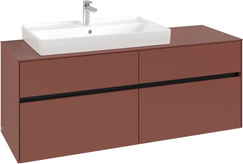 Villeroy & Boch Waschtischunterschrank Collaro C089 B0 1400 mm White Oak mit Beleuchtung und SoftClosing