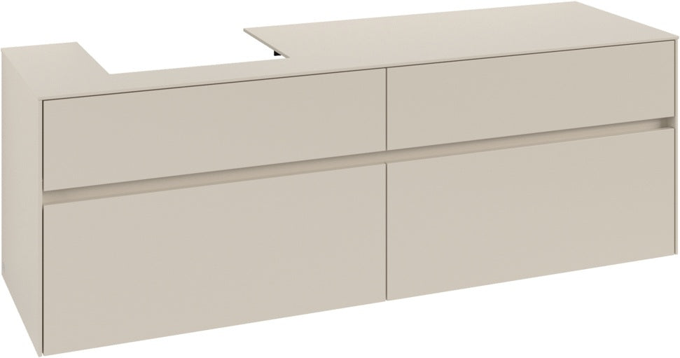 Villeroy & Boch Waschtischunterschrank Collaro C07800 1600 mm Cashmere Grey mit 4 Auszügen