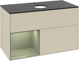 Villeroy & Boch Finion Waschbeckenunterschrank Glossy White mit Beleuchtung, 1000 mm