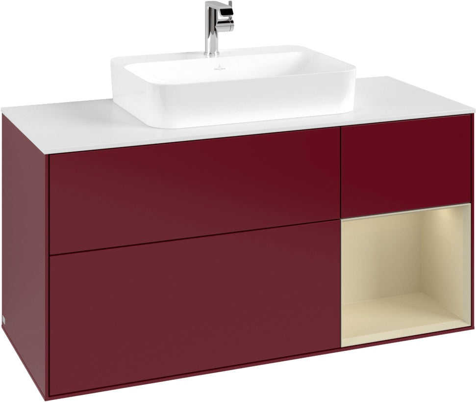 Villeroy & Boch Waschtischunterschrank Finion F421G 1200 mm Glossy White Lacquer