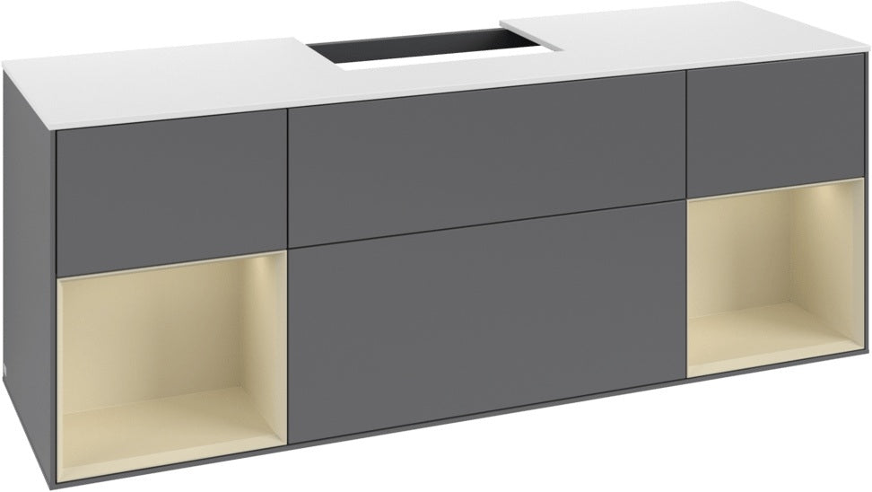 Villeroy & Boch Finion Waschtischunterschrank 1600 mm Glossy White Lacquer mit Beleuchtung