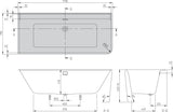 Villeroy & Boch Vorwand-Badewanne Collaro 1790x790 mm Weiß Alpin Eckausführung links