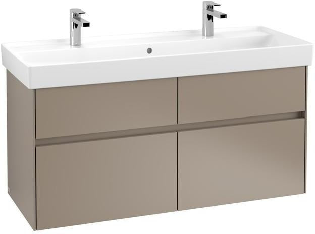 Villeroy & Boch Collaro Waschtischunterschrank 1154 mm Black Matt mit LED-Beleuchtung und 4 Auszügen