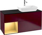 Villeroy & Boch Finion Waschtischunterschrank 1200 mm Glossy White Lacquer mit Beleuchtung