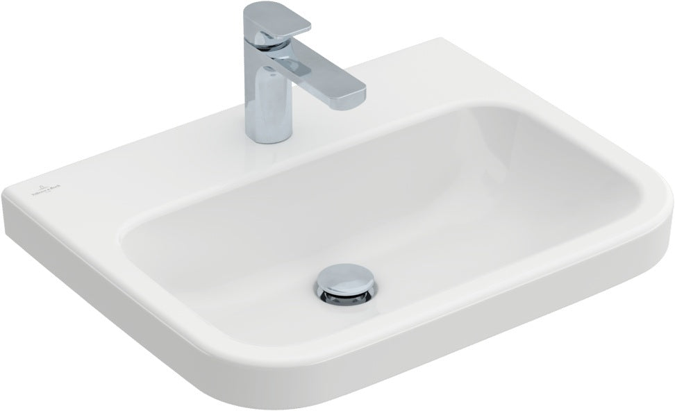 Villeroy & Boch Architectura Wandwaschbecken 600x470mm Rechteck Weiß Alpin – mit Überlauf