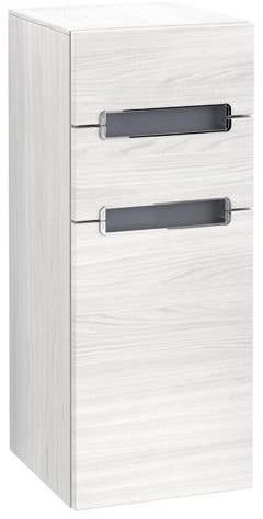 Villeroy & Boch SUBWAY 2.0 Seitenschrank 354 mm Eiche silbergrau – Wandhängend mit Soft-Close