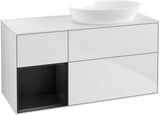 Villeroy & Boch Finion Waschtischunterschrank 1200 mm Glossy White Lacquer mit Beleuchtung