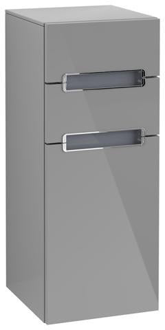Villeroy & Boch Subway 2.0 Seitenschrank 356 mm, 1 Tür, 2 Schubladen, Glossy White, Anschlag rechts