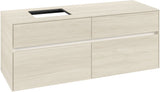 Villeroy & Boch Waschbeckenunterschrank Collaro C132 B0 1400 mm White Oak mit Beleuchtung