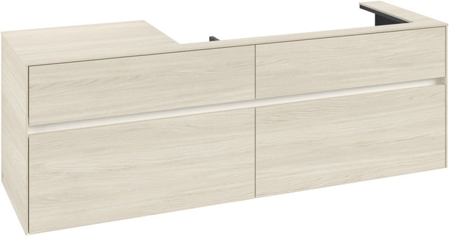 Villeroy & Boch Waschtischunterschrank Collaro C030 B0 1600 mm White Oak mit Beleuchtung