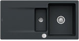 Villeroy & Boch Einbauspüle Siluet 60 R flat – flächenbündig, Ebony CeramicPlus, reversibel