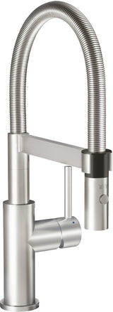 Villeroy & Boch Steel Expert Compact Küchenarmatur 927300 – Edelstahl massiv, ausziehbarer Einlauf, 360° schwenkbar