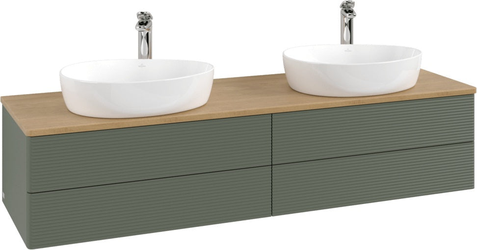 Villeroy & Boch Antao Waschtischunterschrank 1600 mm Anthracite Matt mit LED-Beleuchtung