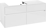 Villeroy & Boch Waschtischunterschrank Collaro C082 1200 mm Glossy White mit 4 Auszügen und SoftClosing